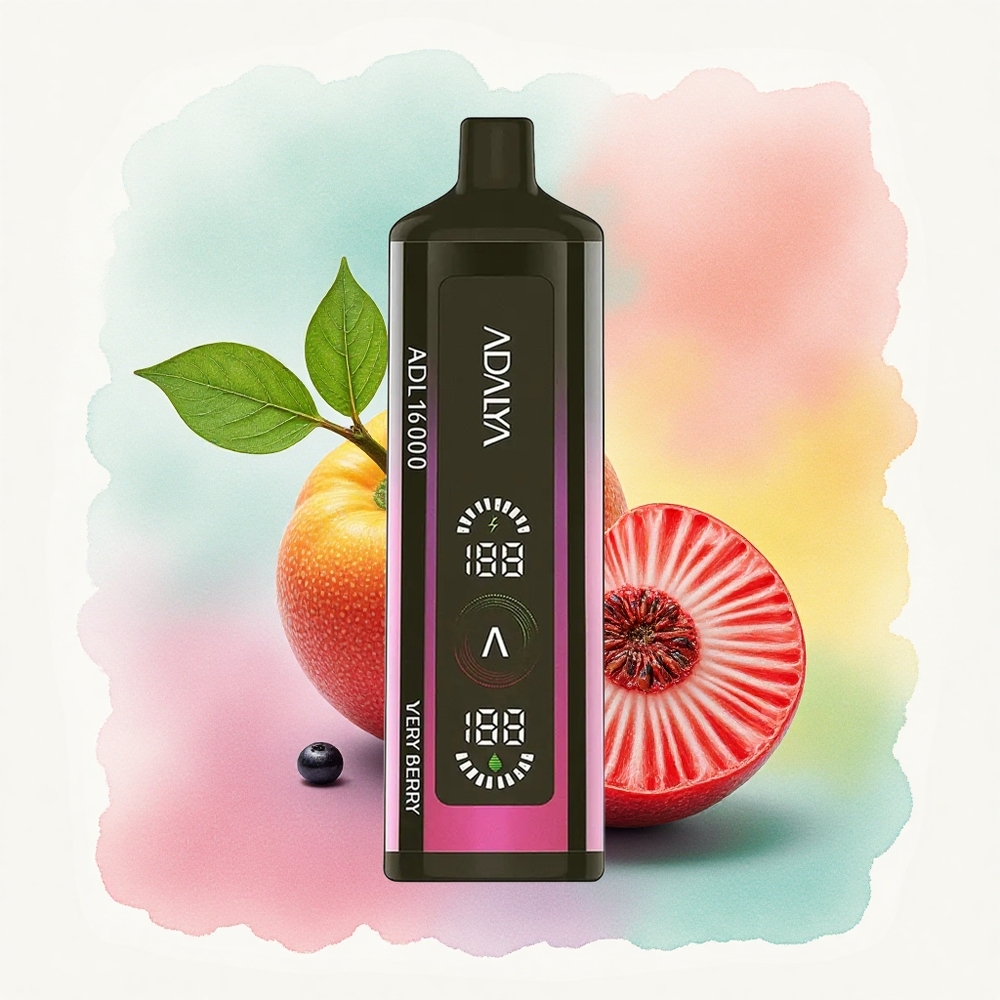 Adalya ADL 16000 PRO Baie Très Fruitée avec Écran Digital et 1000 mAh