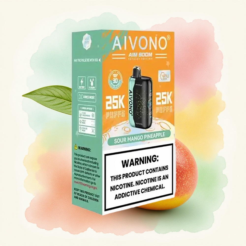 Aivono Aim Boom 25000 Mangue Ananas Acidulé 0% Nicotine 650mAh