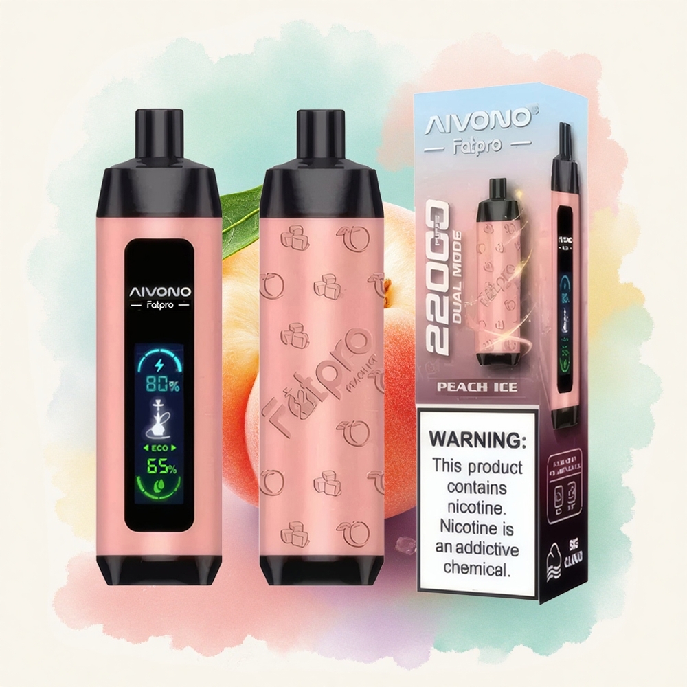 Aivono Aim Fatpro 22000 Glace Pêche 5% Nicotine 600mAh