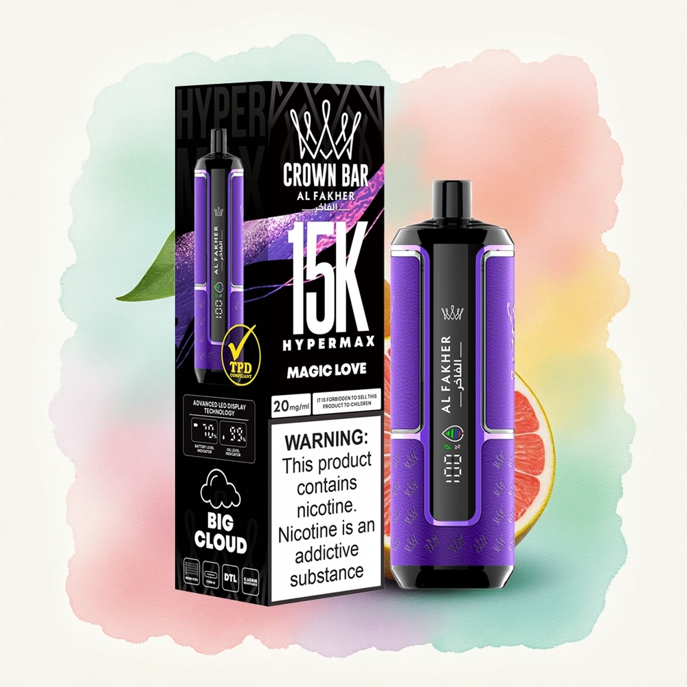 Al Fakher Crown Bar 15K Hypermax Amour Magique 22ml 600mAh 6mg Nicotine