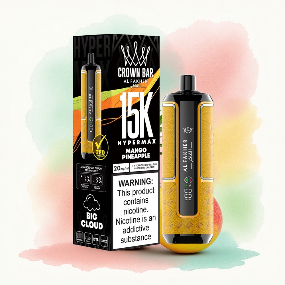 Al Fakher Crown Bar 15K Hypermax Ananas Mangue 22ml 600mAh Nicotine 6mg/ml