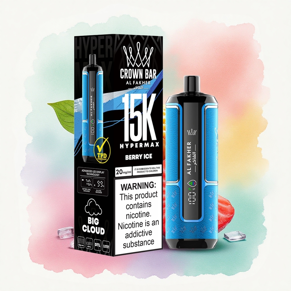 Al Fakher Crown Bar 15K Hypermax Glace de Baies 600mAh 22ml