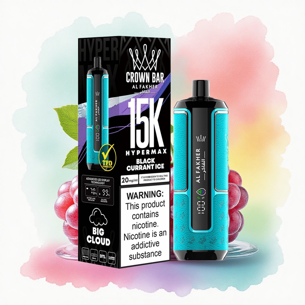 Al Fakher Crown Bar 15K Hypermax Glace de Cassis 600mAh 22ml DTL