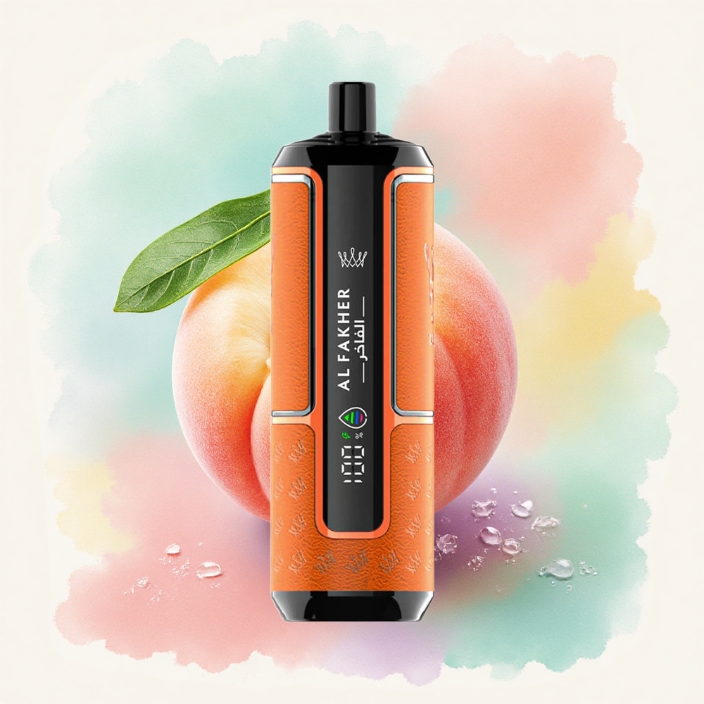 Al Fakher Crown Bar 15K Hypermax Glace de Pêche avec 600mAh et 6mg/ml de Nicotine