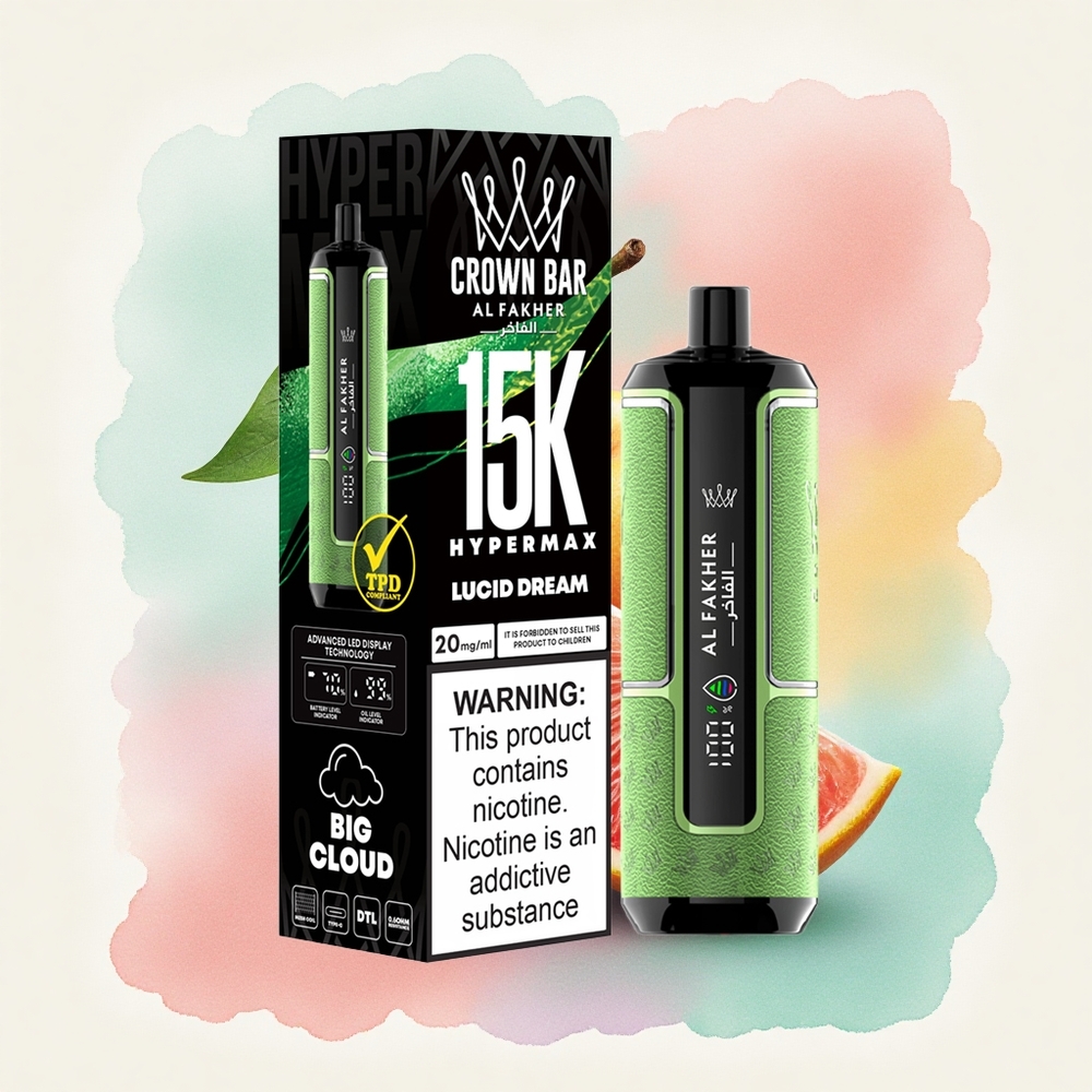 Al Fakher Crown Bar 15K Hypermax Rêve Lucide 600mAh 6mg/ml