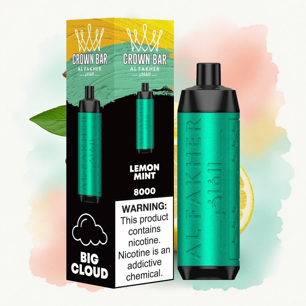 Al Fakher Crown Bar 8000 Crystal Citron Menthe 5mg Nicotine 600mAh