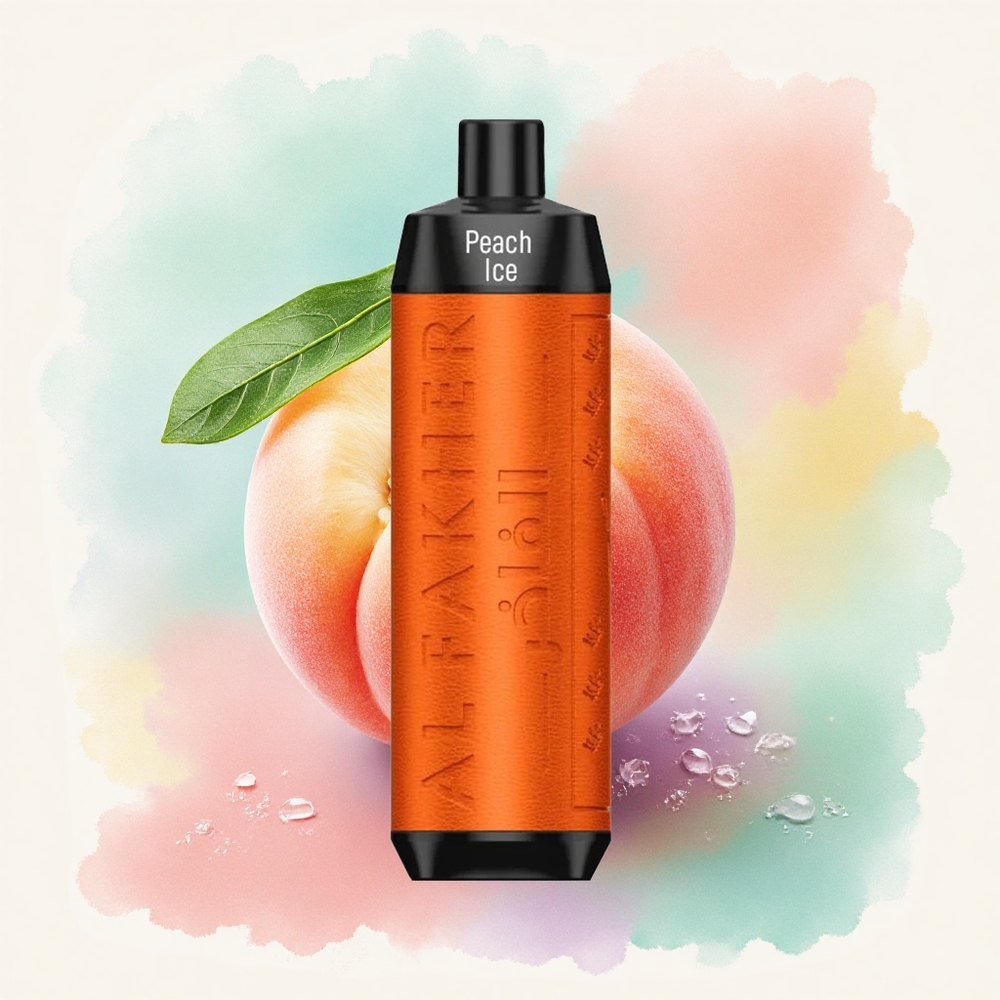 Al Fakher Crown Bar 8000 Crystal Glace à la Pêche 600mAh 5mg Nicotine