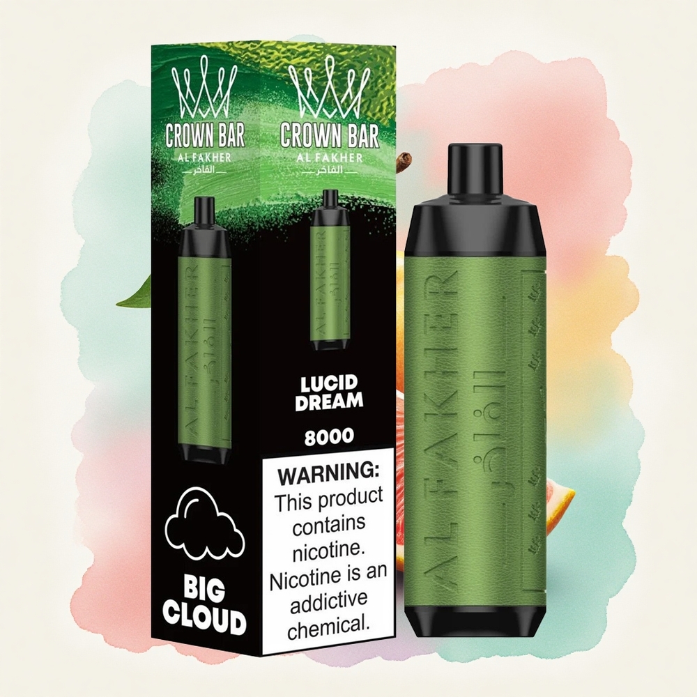 Al Fakher Crown Bar 8000 Crystal Rêve Lucide 600mAh 18ml Nicotine 5mg
